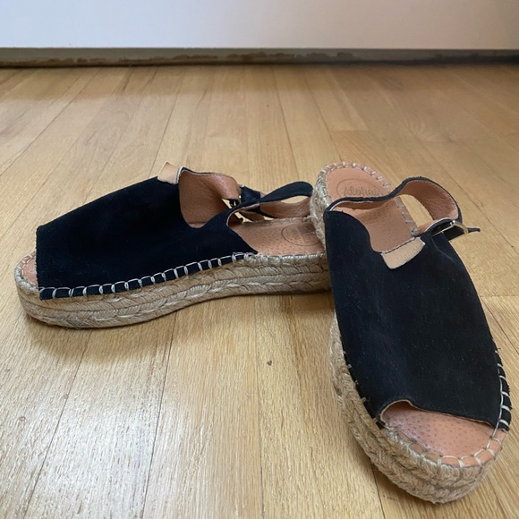 ALOHAS Suede leather platform espadrille sandals - Picture 3 of 4